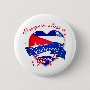 Badge Rond 5 Cm Chacun aime une fille cubaine