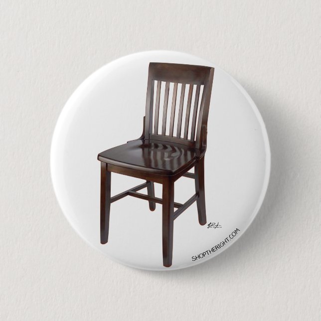 Badge Rond 5 Cm Chaise vide (Devant)