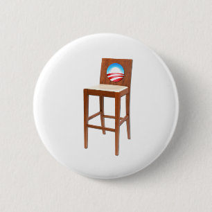 Badge Rond 5 Cm Chaise vide d'Obama