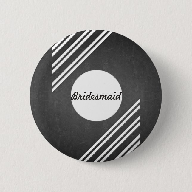 Badge Rond 5 Cm Chalkboard Blackboard Bridesmaid (Devant)