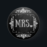 Badge Rond 5 Cm Chalkboard Mariage "Mme" Épingle de bouton<br><div class="desc">Chalkboard Mariage "Mme" Épingle de bouton</div>
