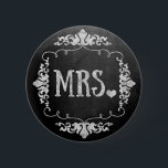 Badge Rond 5 Cm Chalkboard Mariage "Mme" Épingle de bouton<br><div class="desc">Chalkboard Mariage "Mme" Épingle de bouton</div>