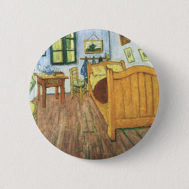 Badge Rond 5 Cm Chambre de Van Gogh à Arles (Devant)