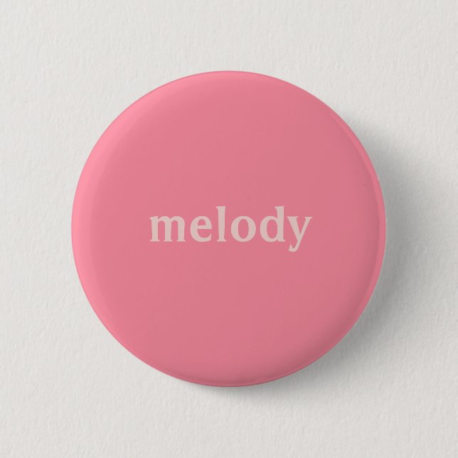 Badge Rond 5 Cm Chambre moderne rose nom  (Devant)