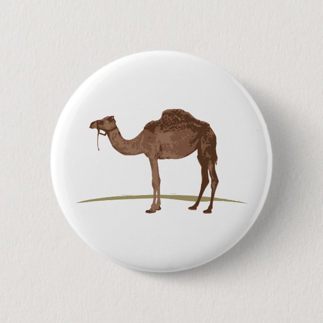 Badge Rond 5 Cm Chameau (Devant)