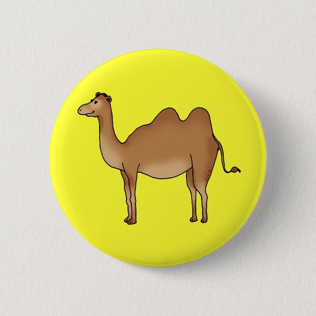 Badge Rond 5 Cm Chameau mignon (Devant)