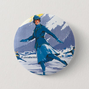 Badge Rond 5 Cm Chamonix-Mont Blanc