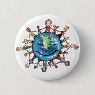 Badge Rond 5 Cm Champ de force pour le bon Pin