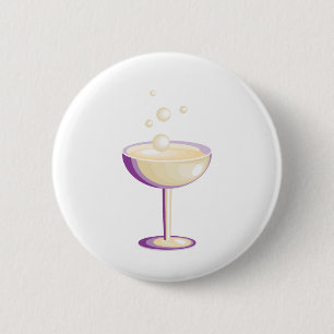 Badge Rond 5 Cm Champagne