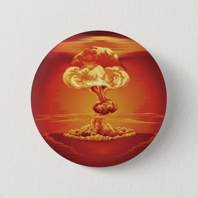 Badge Rond 5 Cm Champignon atomique d'explosion nucléaire (Devant)