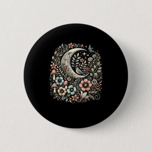 Badge Rond 5 Cm Champignon esthétique Rétro Goblincore et Cottagec