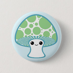 Badge Rond 5 Cm Champignon mignon