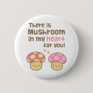 Badge Rond 5 Cm Champignon mignon à mon coeur pour vous amour dou