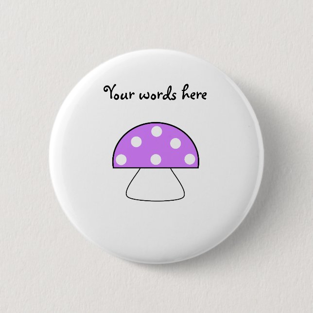 Badge Rond 5 Cm Champignon pourpre (Devant)