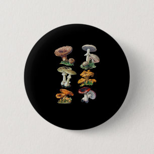 Badge Rond 5 Cm Champignons Cottagecore Goblincore Esthétique Cham