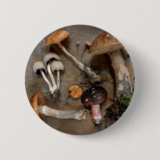 Badge Rond 5 Cm Champignons d'amour des champignons (Devant)