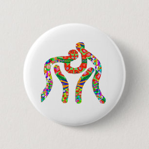 Badge Rond 5 Cm Champion de lutte de lutteur