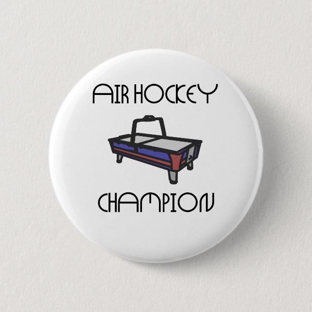 Badge Rond 5 Cm champion d'hockey d'air (Devant)