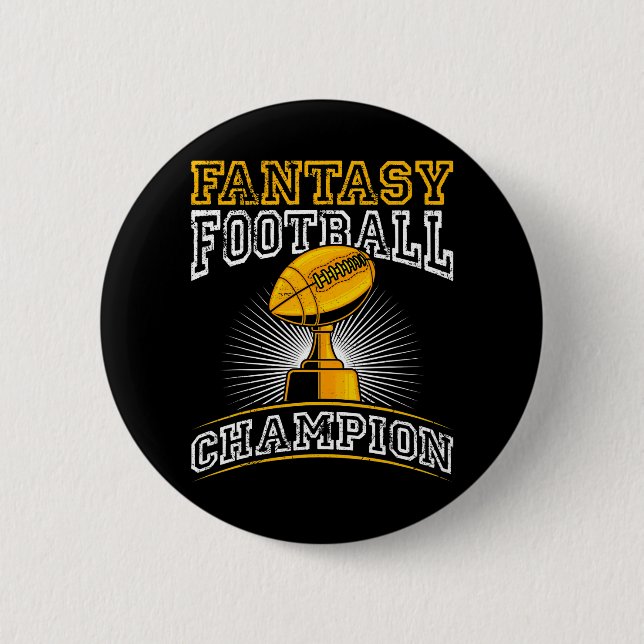 Badge Rond 5 Cm Champion d'Imaginaire de football (Devant)