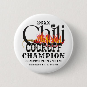 Badge Rond 5 Cm Champion Rustic Chili Cook Off Team