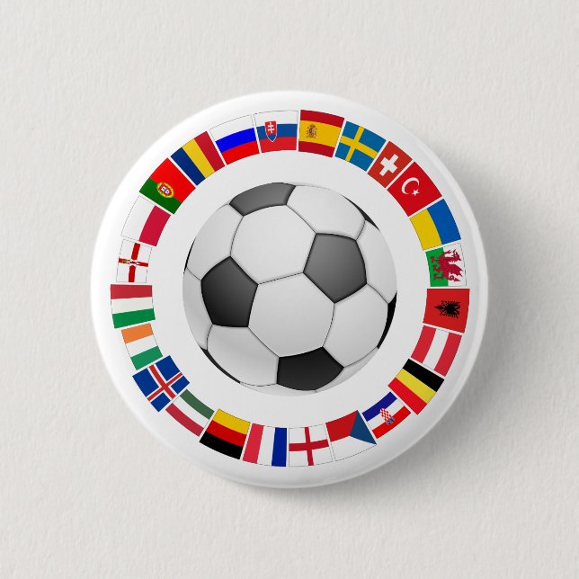 Badge Rond 5 Cm Championnat d'Europe de football 2016 (Devant)