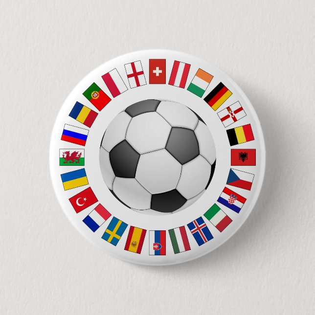 Badge Rond 5 Cm Championnat d'Europe de football 2016 (Devant)