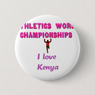 Badge Rond 5 Cm Champions du monde du sport du Kenya
