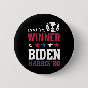 Badge Rond 5 Cm Champions gagnants Président Joe Biden Kamala Harr