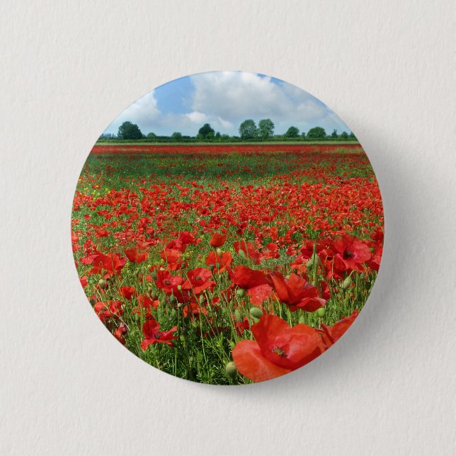 Badge Rond 5 Cm Champs de pavot (Devant)