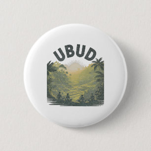 Badge Rond 5 Cm Champs de riz de Ubud Li Jungle Méditation Yoga