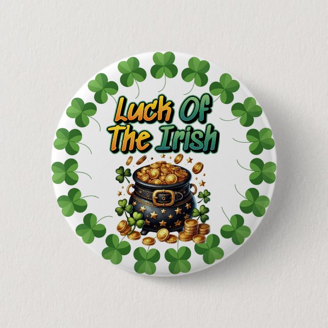 Badge Rond 5 Cm Chance des Irlandais  (Devant)