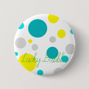 Badge Rond 5 Cm Chanceux bulles colorées
