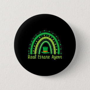 Badge Rond 5 Cm Chanceux Irish Shamrock Rainbow Jour de la Saint-P