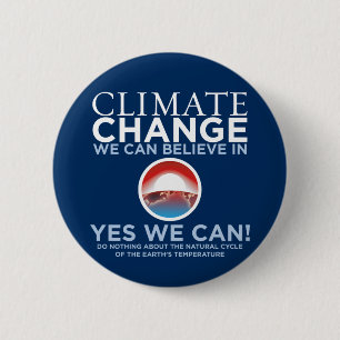 Badge Rond 5 Cm Changement climatique - oui nous pouvons bouton de