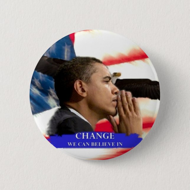 Badge Rond 5 Cm Changement d'Obama (Devant)