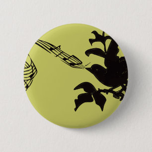 Badge Rond 5 Cm Changer de couleur d'oiseau