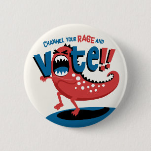 Badge Rond 5 Cm Changer votre rage et voter Bouton