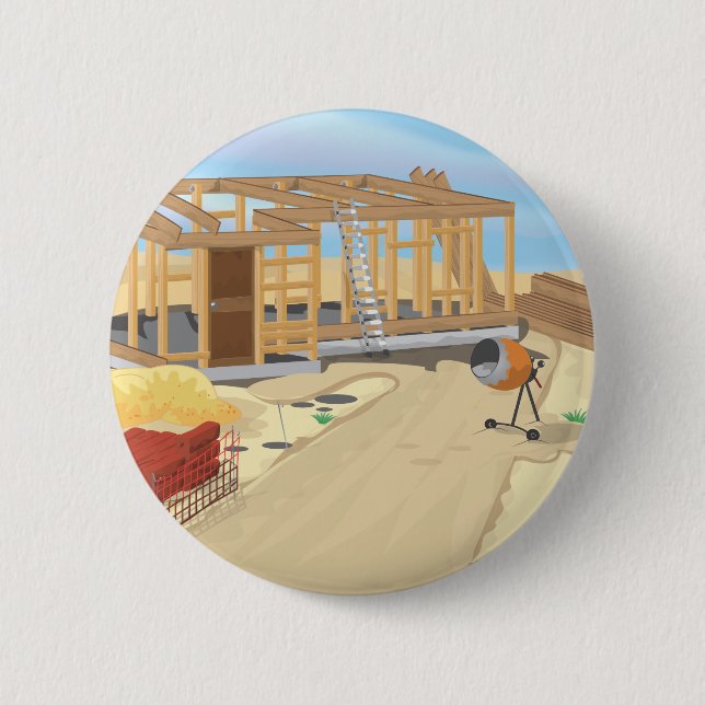 Badge Rond 5 Cm Chantier de construction (Devant)