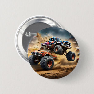 Badge Rond 5 Cm Chaos on Wheels : Monster Truck Smash Derby,