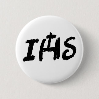 Badge Rond 5 Cm Chapa pin con motivo católico IHS