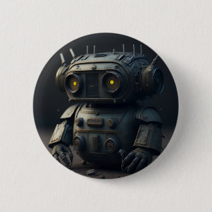 Badge Rond 5 Cm Chapa Redonda De 5 Cm Robot vintage vieux IA