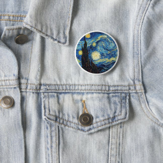 Badge Rond 5 Cm Chapa redonda de La noche estrellada de Van Gogh