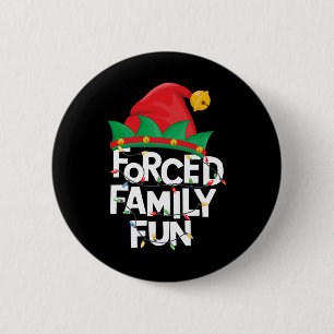 Badge Rond 5 Cm Chapeau de lutin de Noël pour famille amusante for