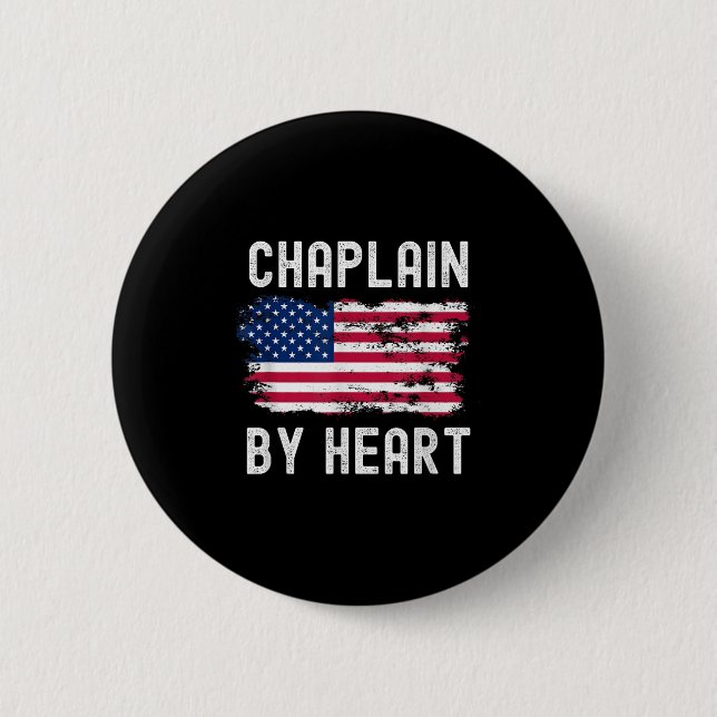 Badge Rond 5 Cm Chaplain Usa Drapeau Profession Rétro Titre du tra (Devant)