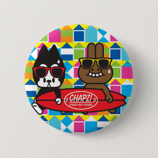 Badge Rond 5 Cm CHAPZ ! bouton surfant