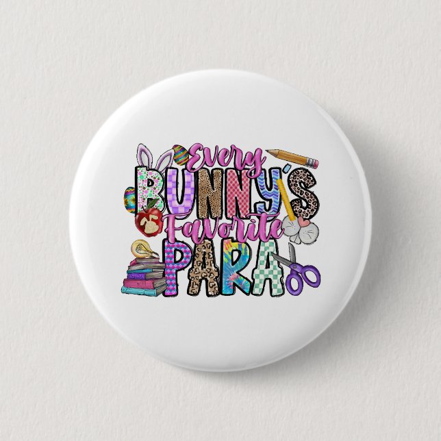 Badge Rond 5 Cm Chaque Bunnys Para Favorite (Devant)