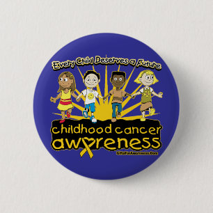 Badge Rond 5 Cm Chaque enfant mérite un futur Cancer d'enfance