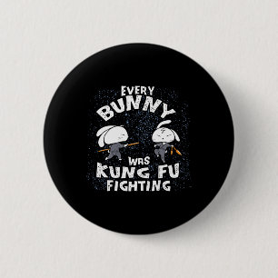 Badge Rond 5 Cm Chaque Lapin Était un Ninja de Karaté Kung Fu Lutt