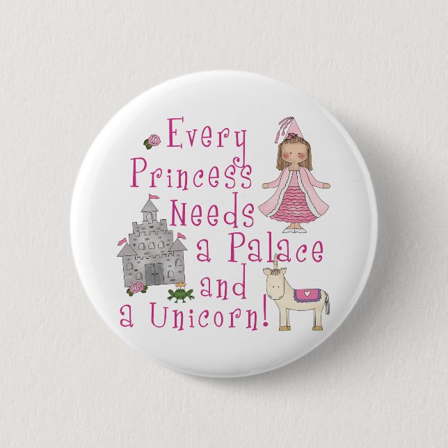 Badge Rond 5 Cm Chaque princesse (Devant)