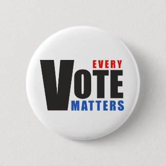 Badge Rond 5 Cm Chaque vote compte - votre vote est votre pouvoir